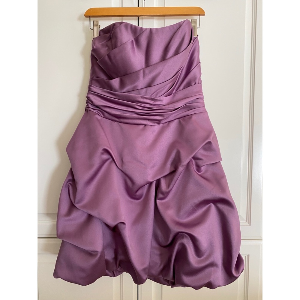 David’s Bridal Strapless Dress Size 10 - Wisteria
